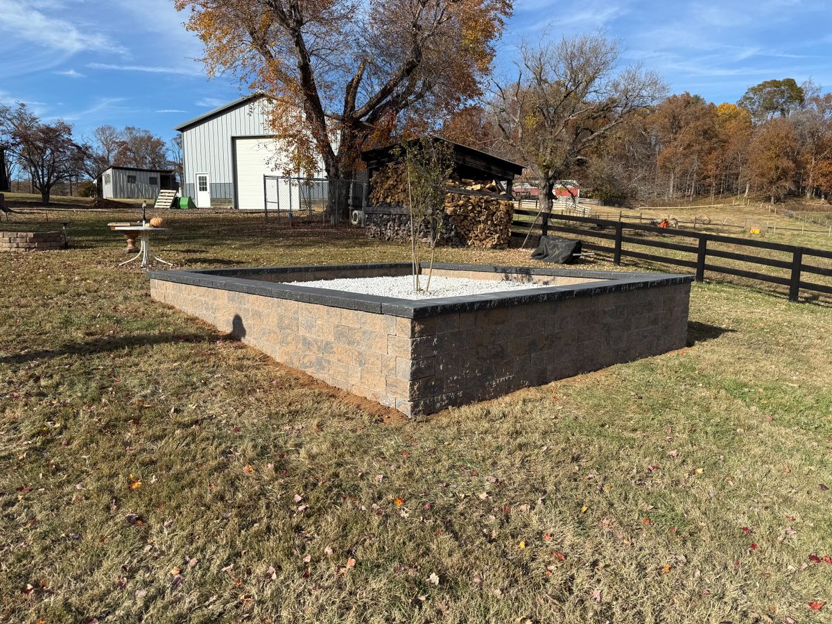 Retaining Wall Construction for ALPHA LANDSCAPES in Culpeper, VA