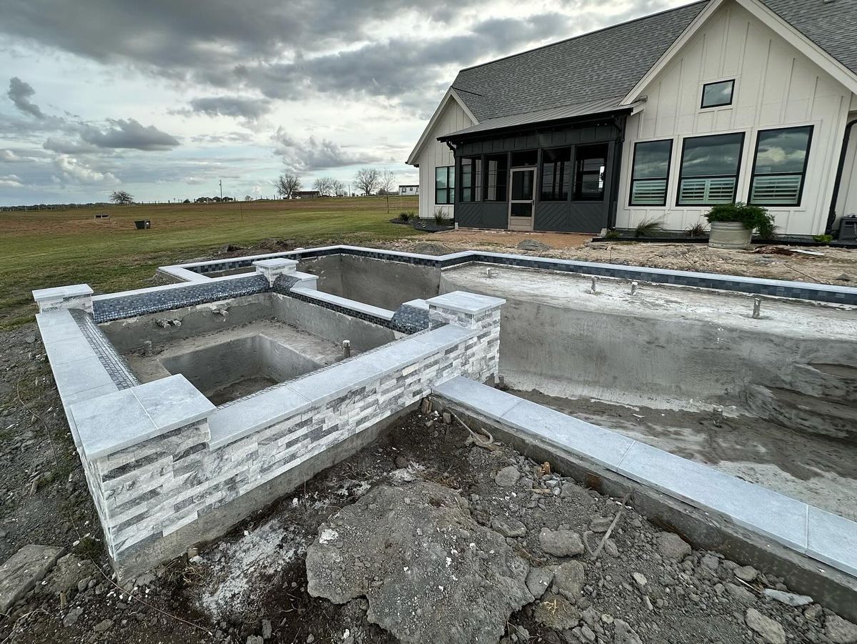 Pool Coping for J & P Construction in Houston, TX