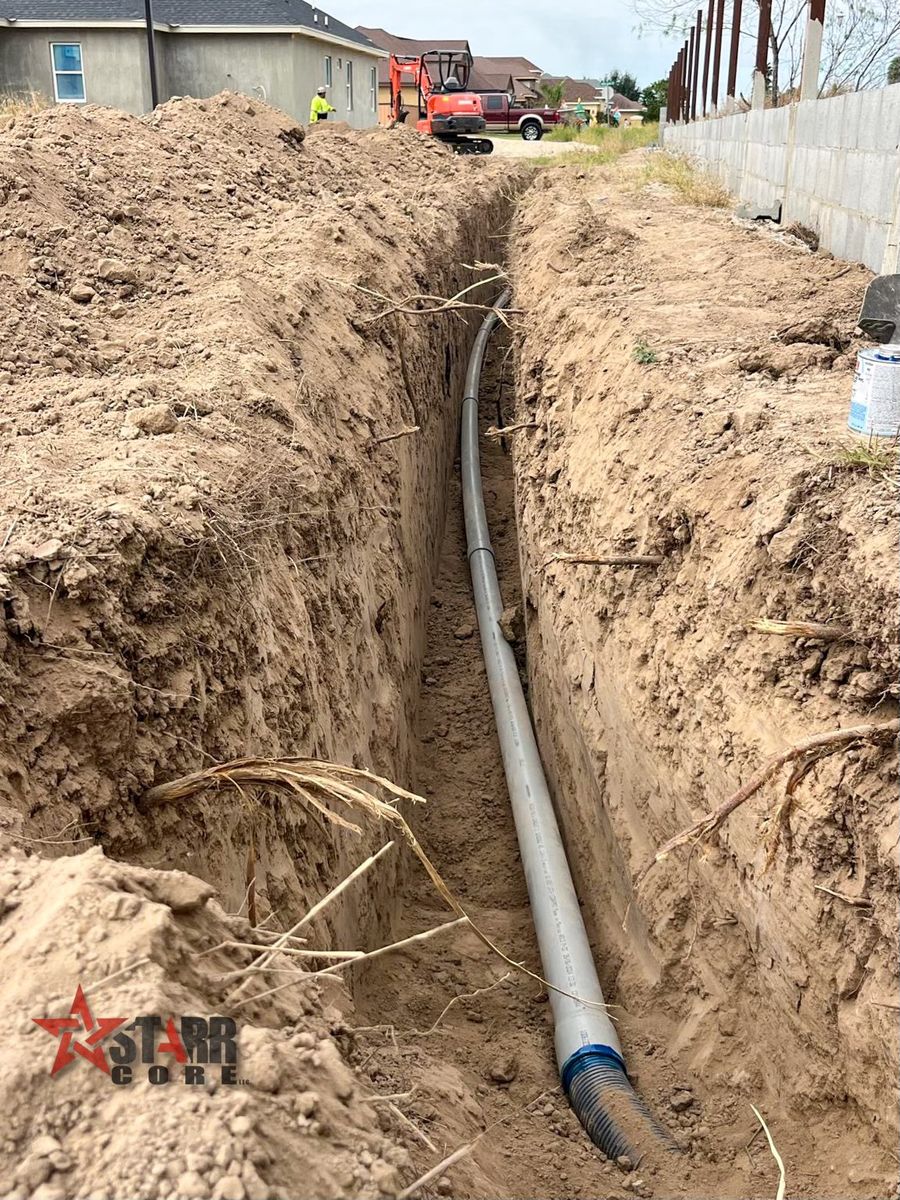 Trenching for STARR CORE LLC in Rio Grande City, TX