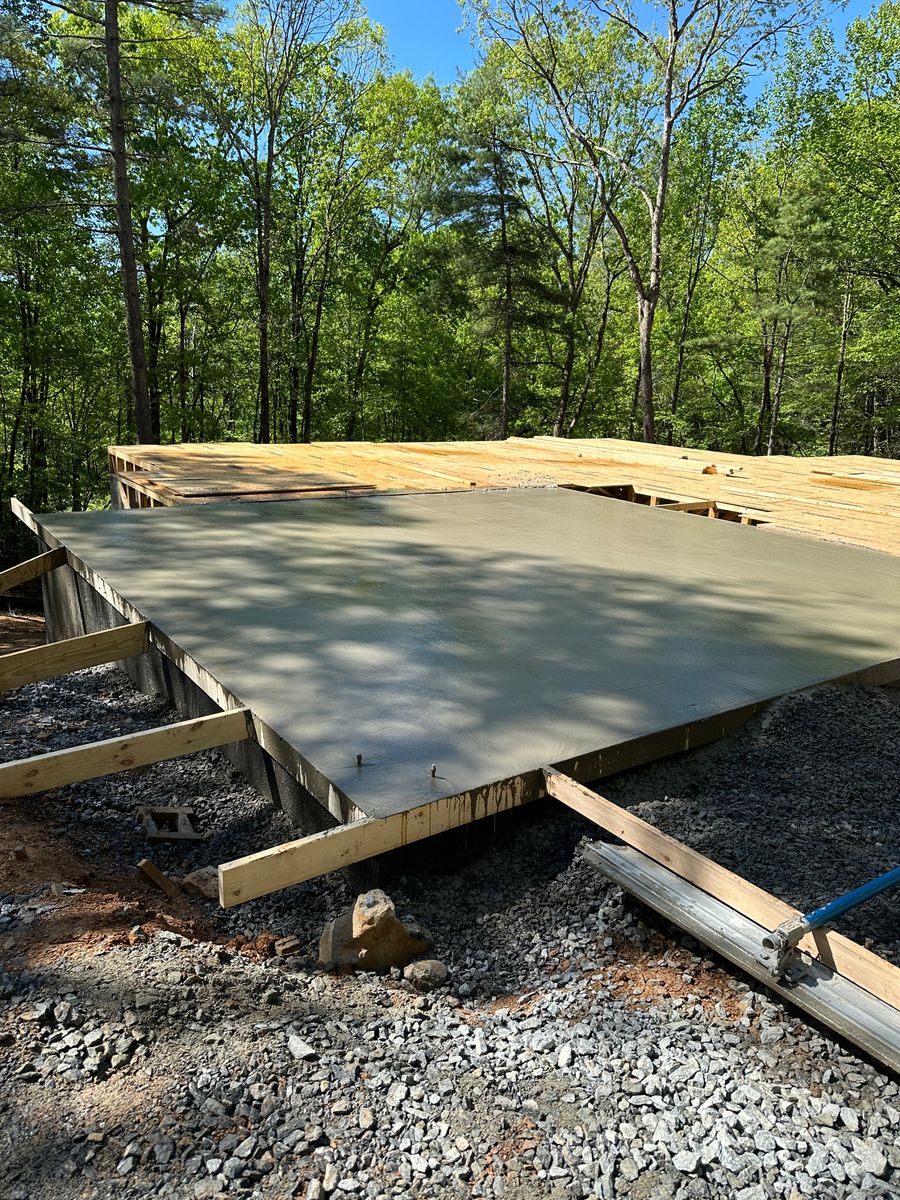 Concrete Slab Construction for Stines and Company  in Rutherfordton, NC