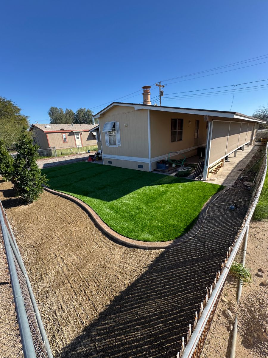 Landscape Installation for Brothers Quality Construction in Fort Mohave, AZ