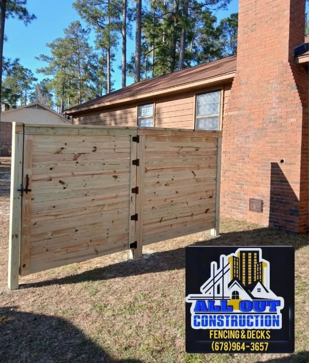 Fencing for All Out Construction in Atlanta, GA
