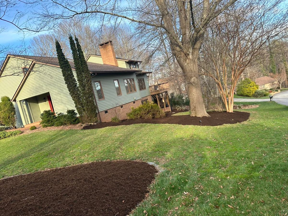 Mulching for Brixton’s Lawn Care in Wilkesboro, NC