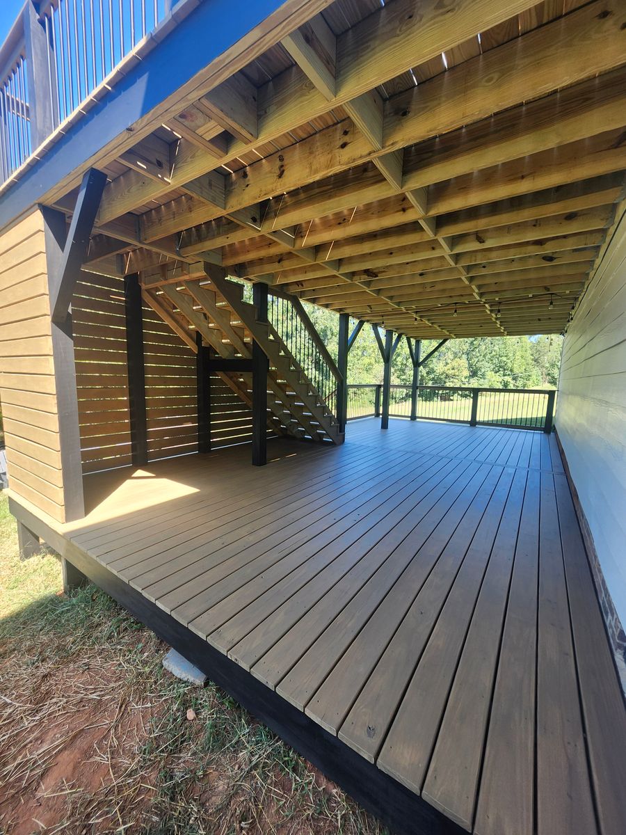 Custom Deck Construction for AG Construction in Greenville, SC