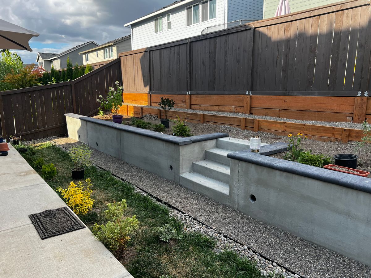 Retaining Wall Construction for Olmedo Bros Concrete LLC in McMinnville, OR