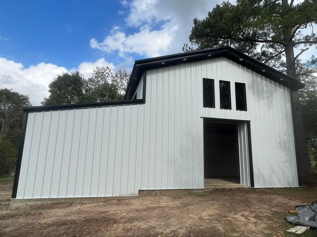 Barndominium Construction for Barber Metal Fabrication and Construction LLC in Huntsville, TX