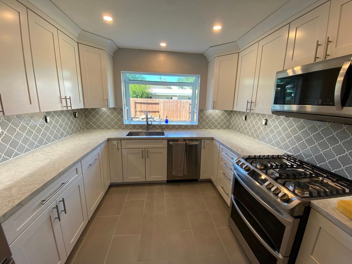 Kitchen Backsplash Installation for Premier Tile Masters in Manteca, CA
