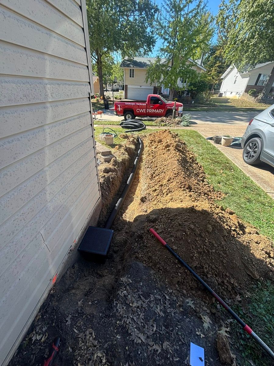 Drainage System Install & Repair for CWE Primary in Arnold, MO