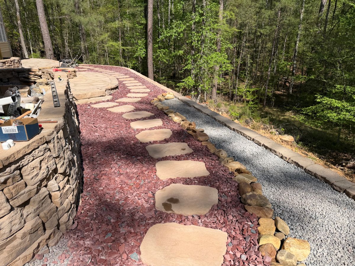 Retaining Wall Construction for Clarks Hill Property Solutions in McCormick, SC