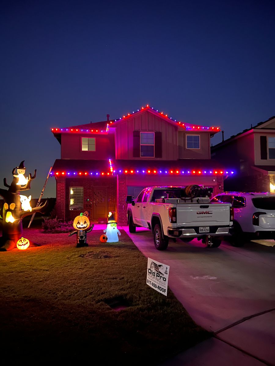 Christmas Lights for Landscape Legends in Roanoke, TX