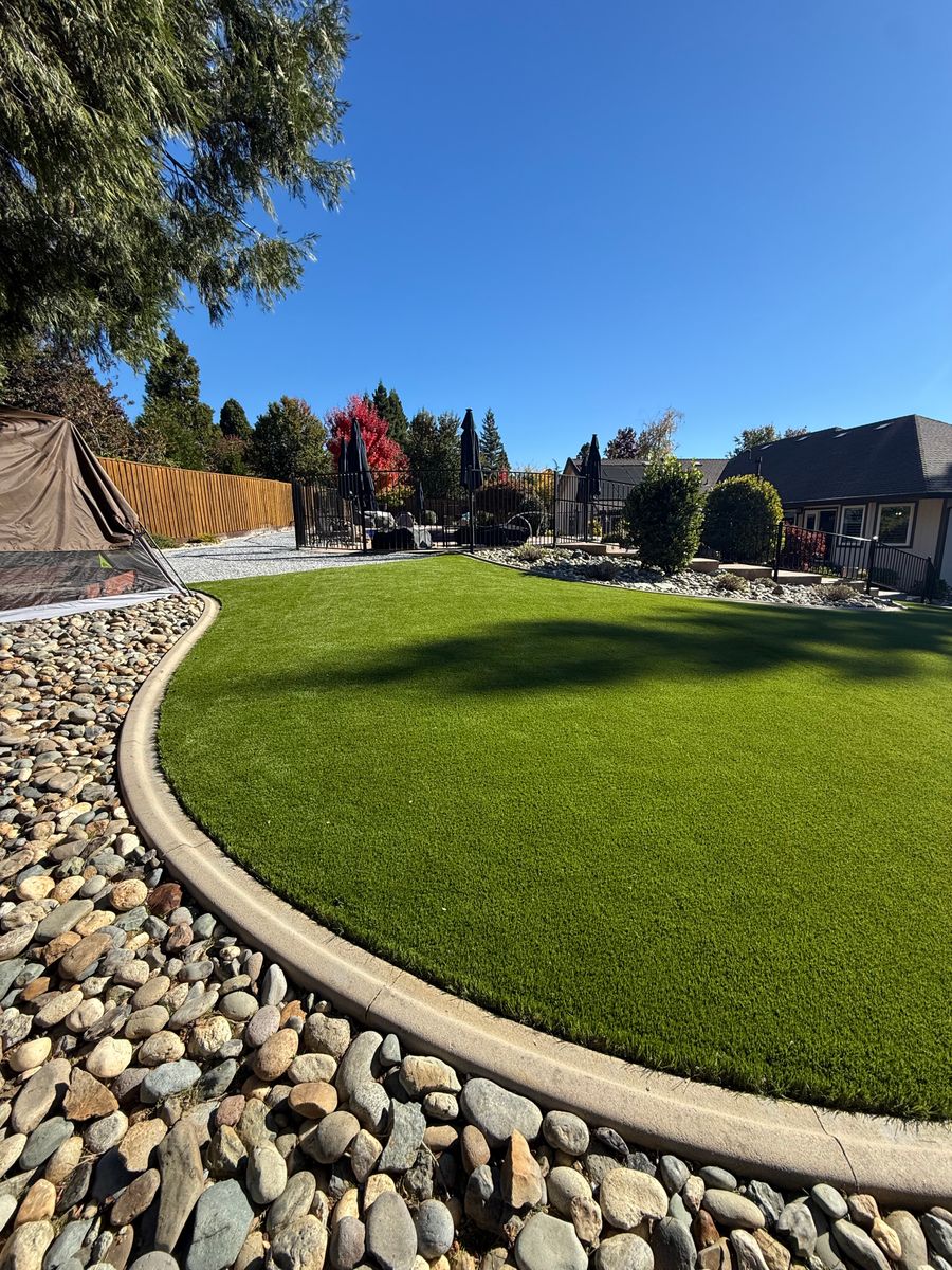 Artificial turf installation for Diamond Landscape & Hardscape in Diamond Springs, CA