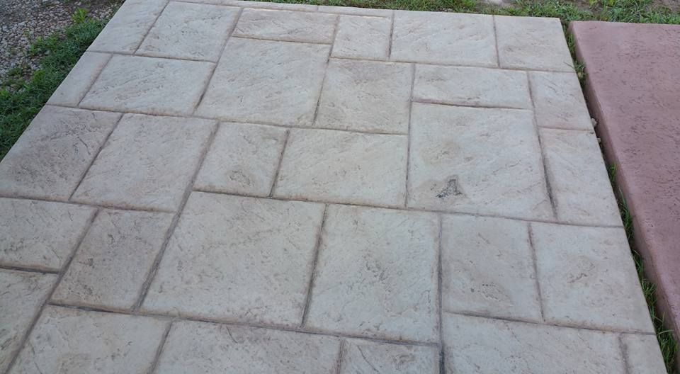 Stamped Concrete Installation for United Concrete Construction L.L.C in San Marcos, TX