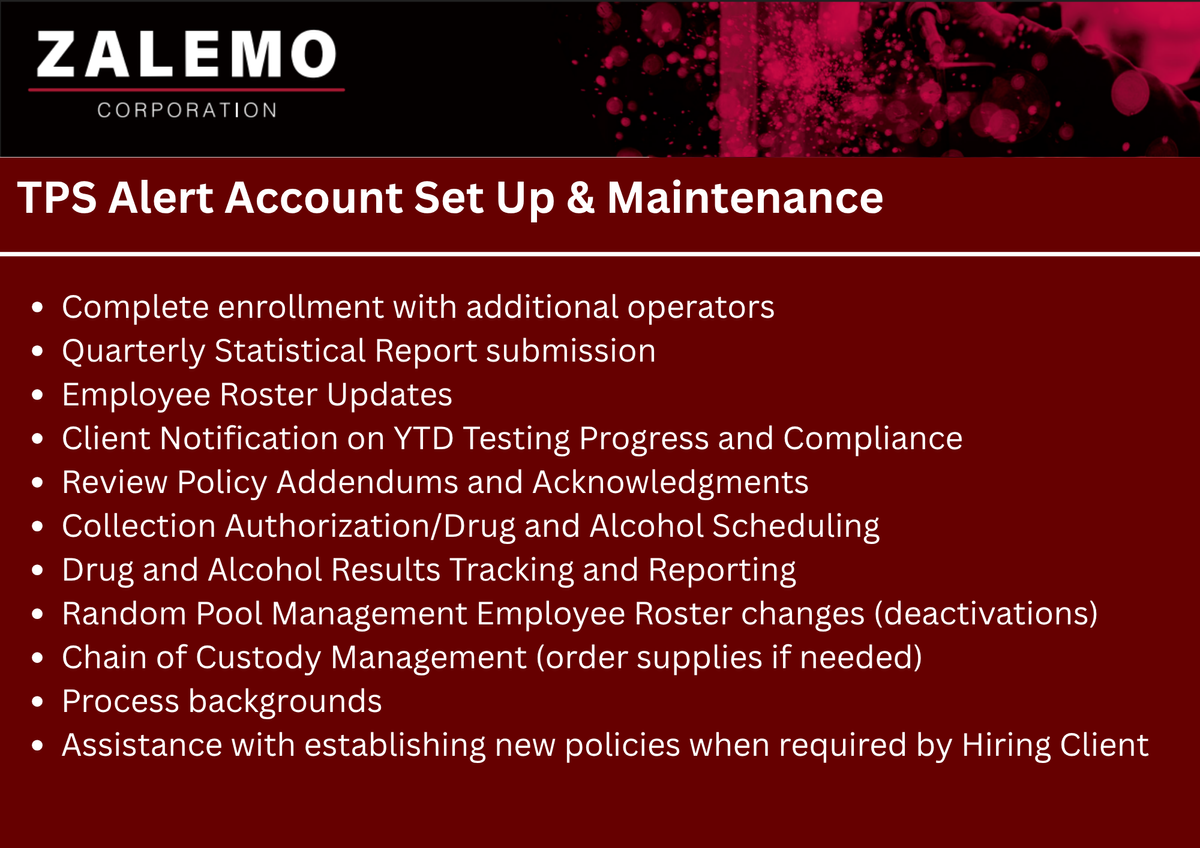 Safety Compliance for ZALEMO in Houston, TX