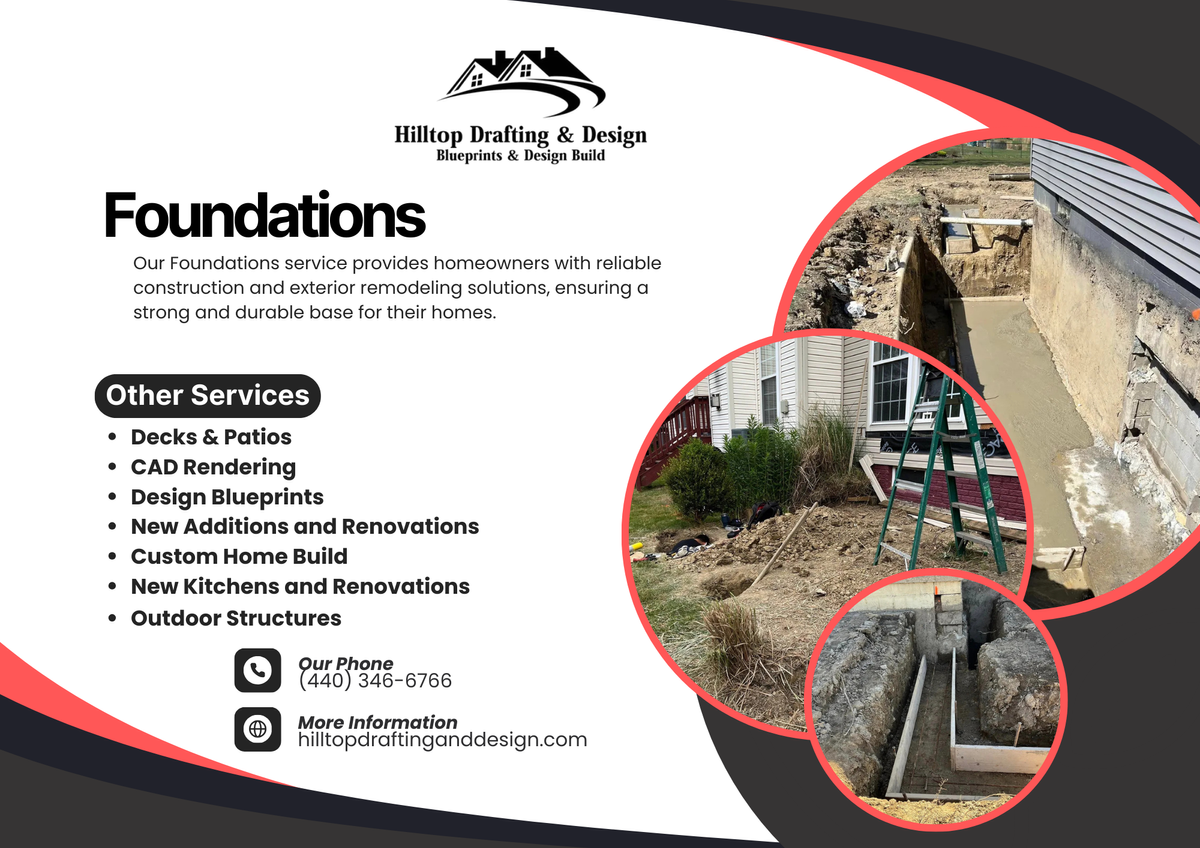 Foundations for Hilltop Drafting & Design LLC in Geauga County, Ohio