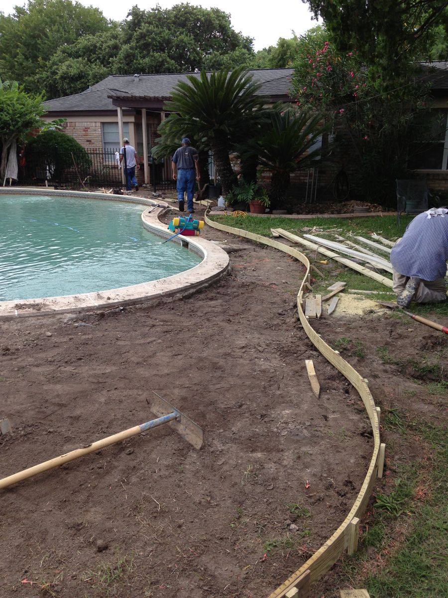 Pool Remodels for Texas Curb N Borders in Houston, TX