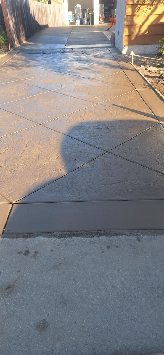 Stamped Concrete Installation for Complete Concrete in Torrance, CA