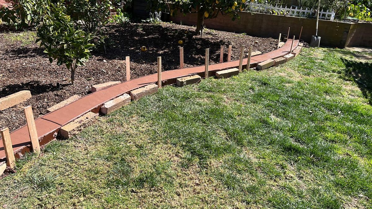 Landscape Installation for B&D Masonry in Guatay, CA