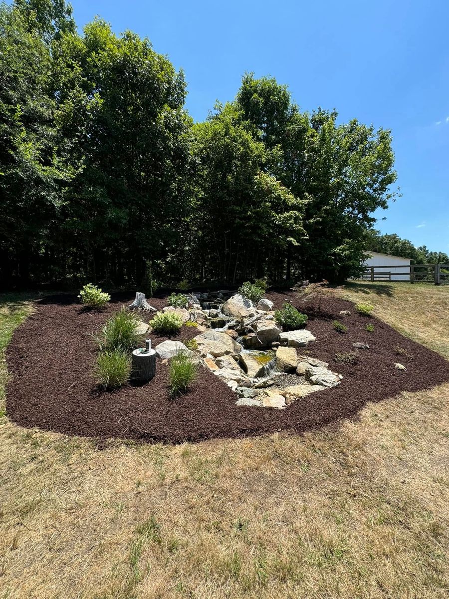 Mulch Installation for Lovingood Landscape in Pittsboro, NC