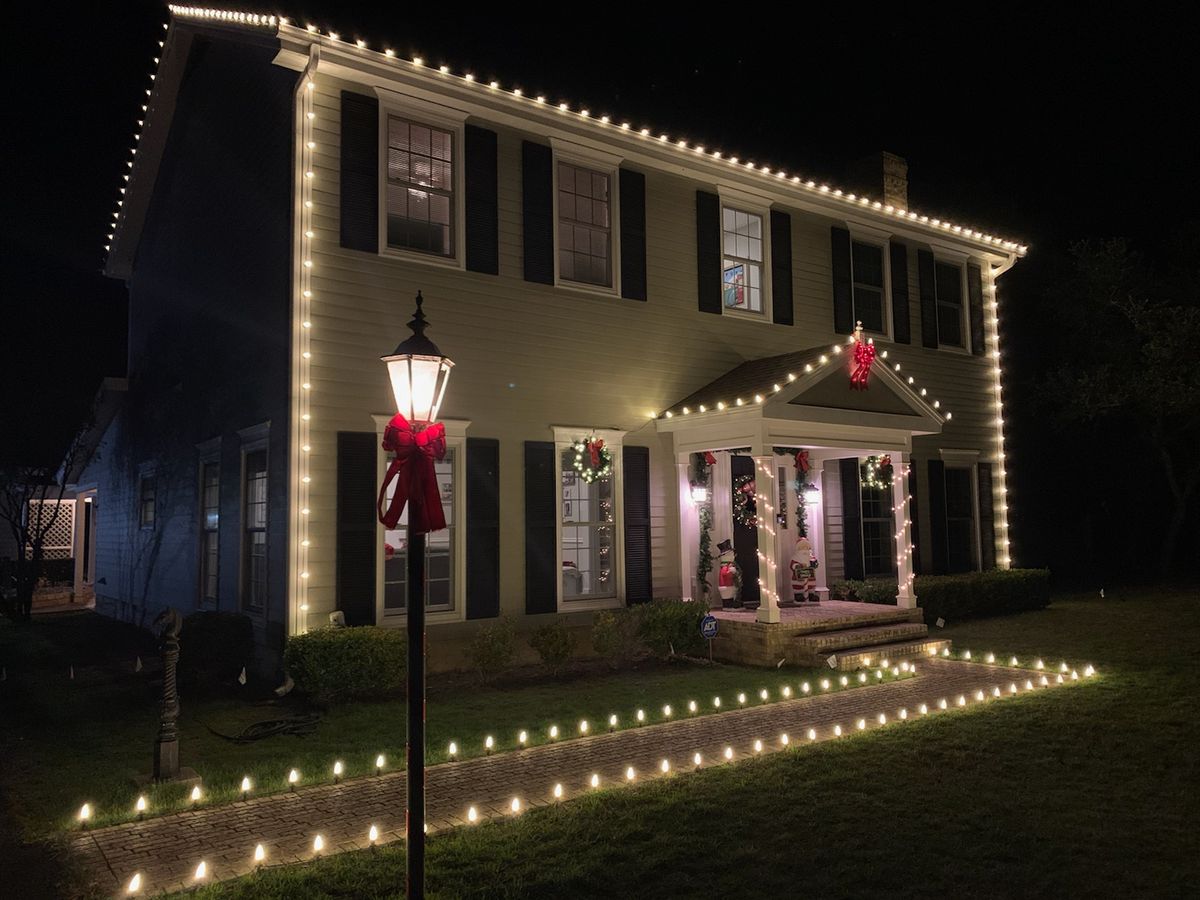 Holiday Light Installation for Green Pastures Lawn Care in Bastrop, TX