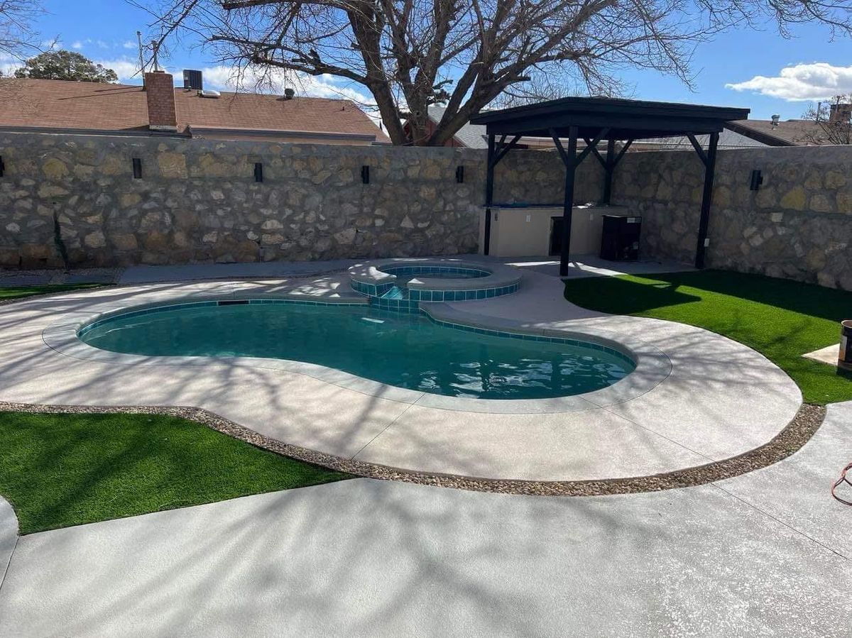 Swimming Pools, Deck Renewal & Plastering for Oasis Landscaping LLC in El Paso, TX