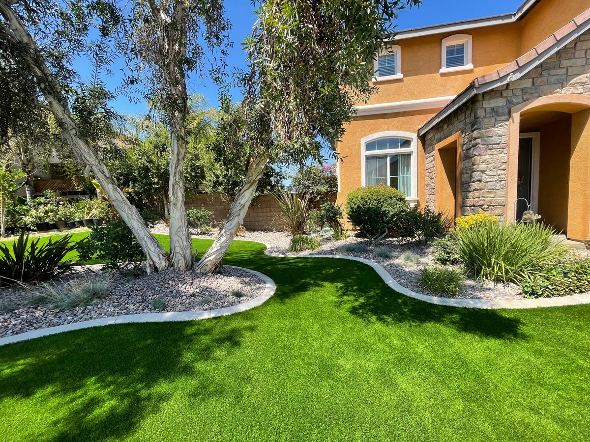 Concrete Edging for Aidan Jade Landscaping in Riverside County, CA
