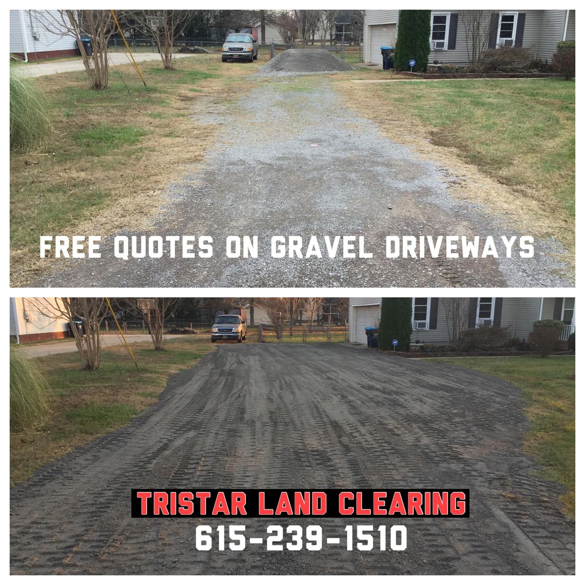 Driveway Construction for TriStar Land Clearing & Mulching in Murfreesboro, TN