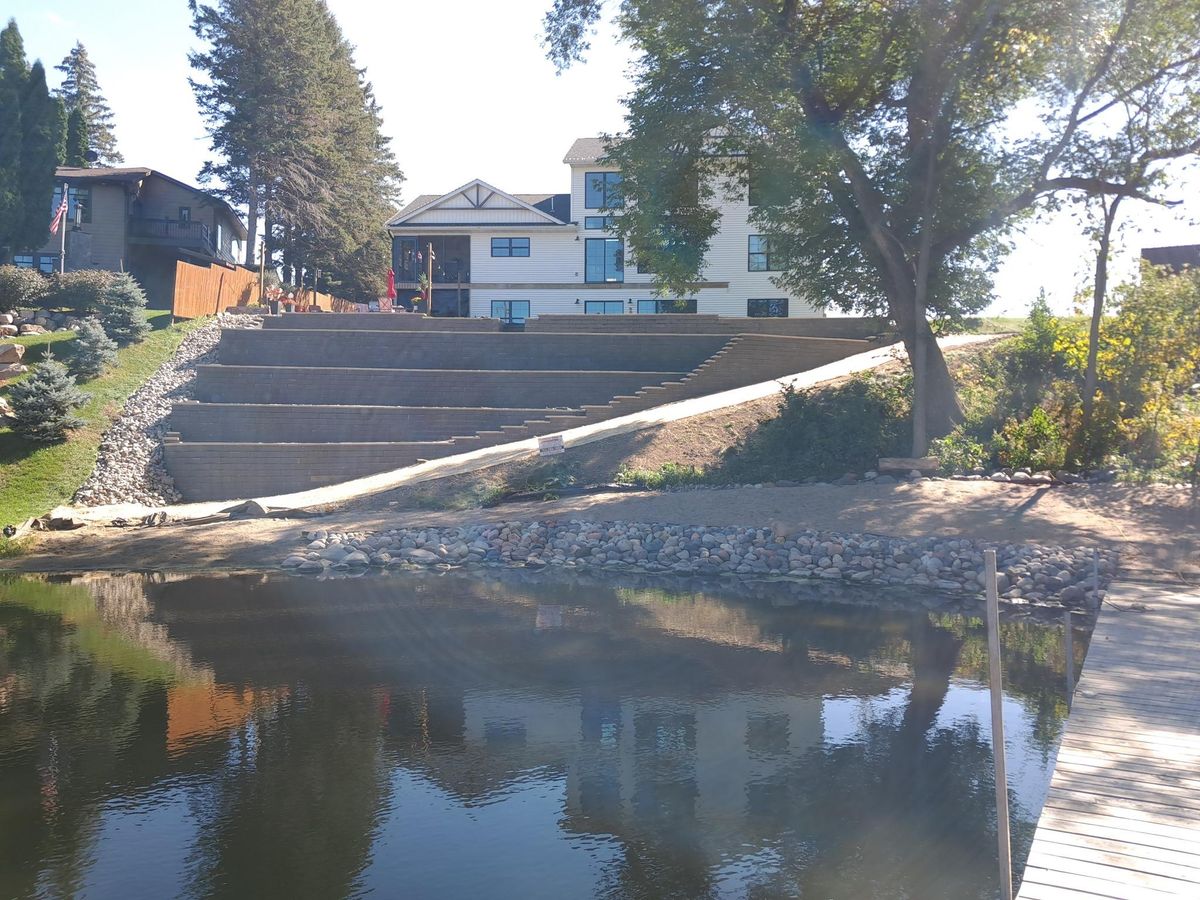 Retaining Wall Construction for Jamco in Monticello, MN