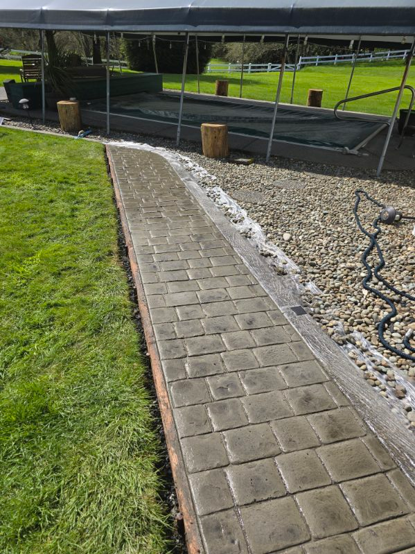 Stamped Concrete Installation for MC Concrete in Shelton, WA