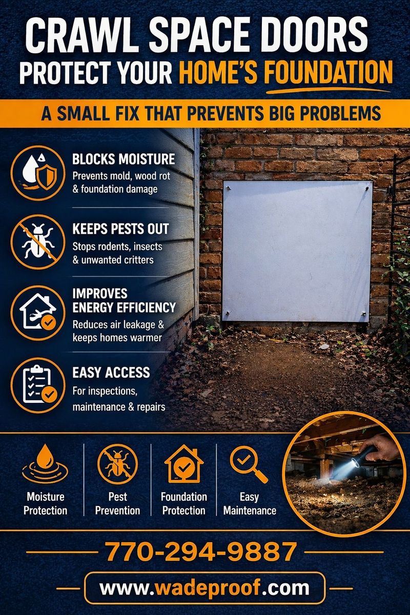 Crawl spaces and Basements for Wade Drainage Solutions in Atlanta, GA