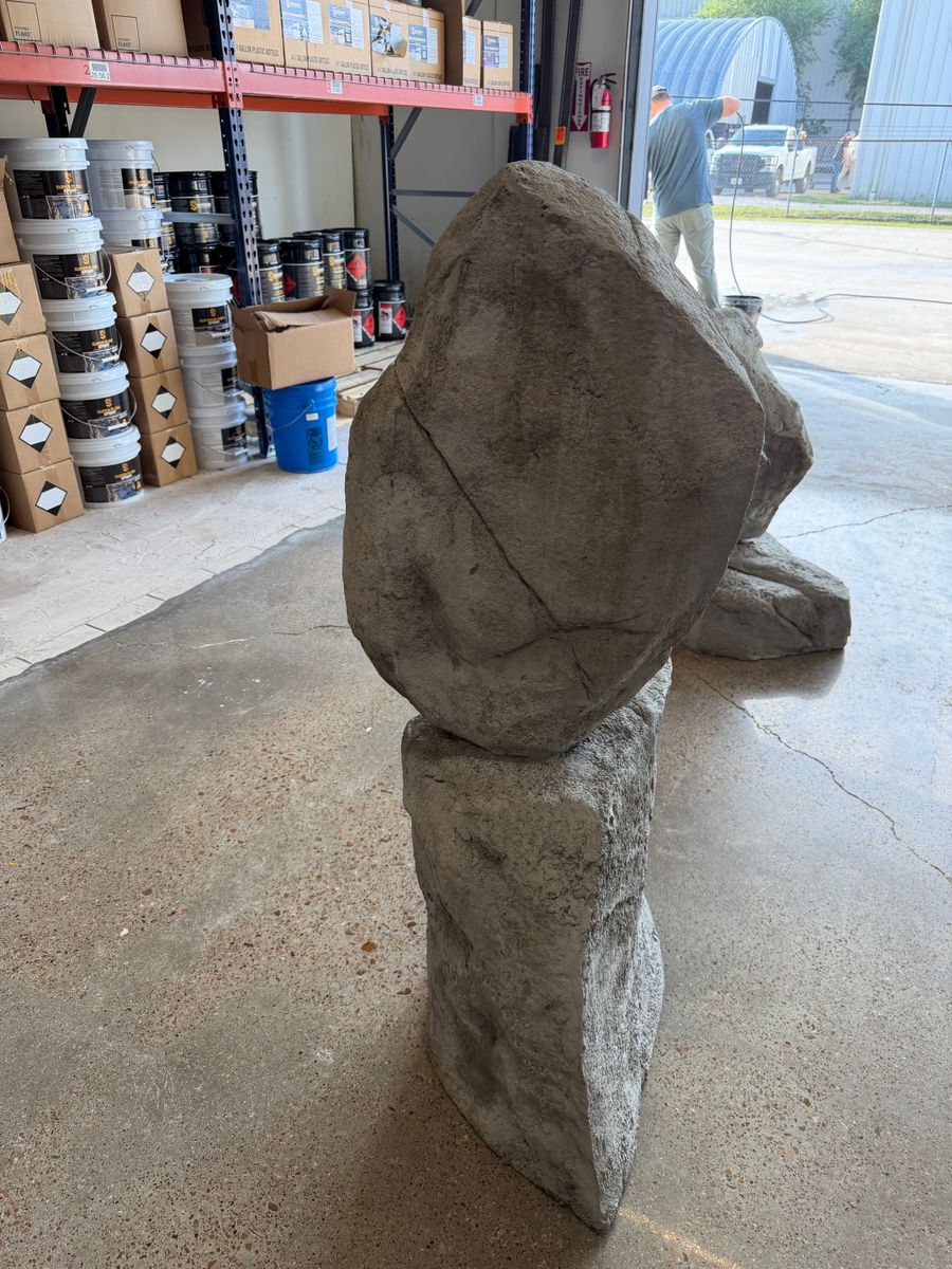 Custom Carved Concrete for Texas Curb N Borders in Houston, TX