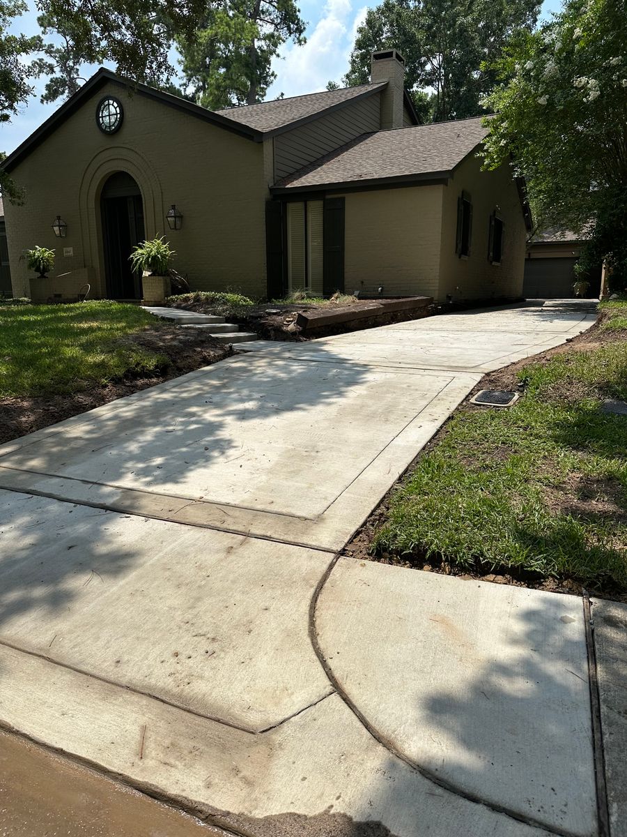 Driveways for BigTex Concrete Construction in Houston, TX