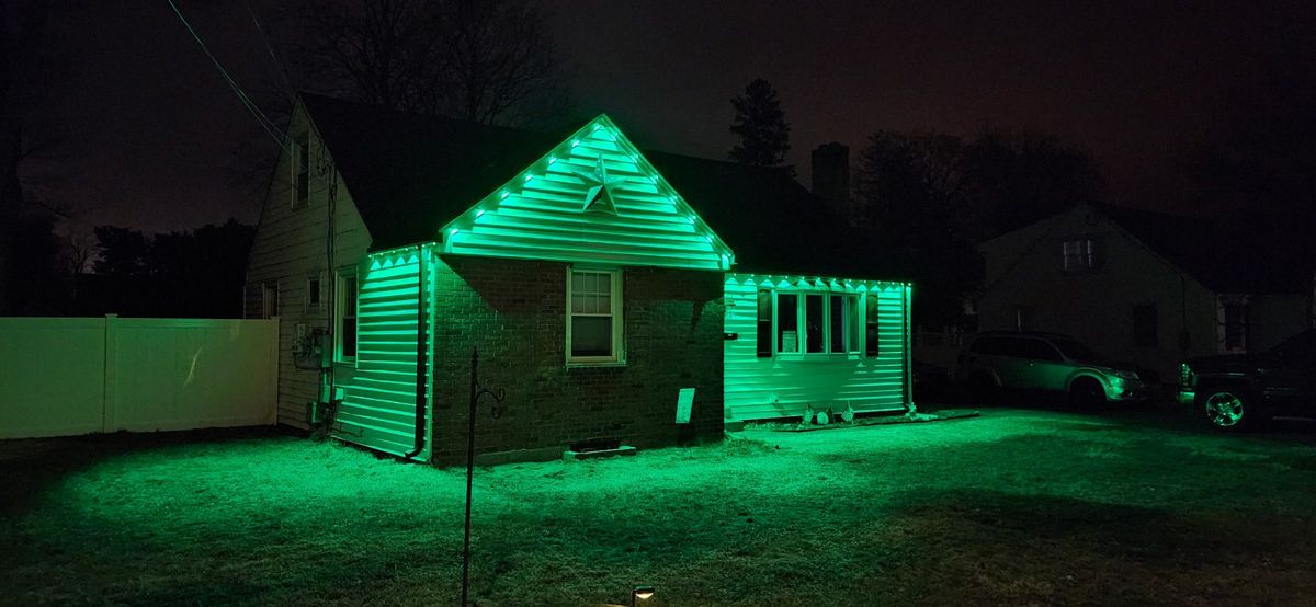 Seasonal Light Installation for Deck the Halls in Bristol, CT