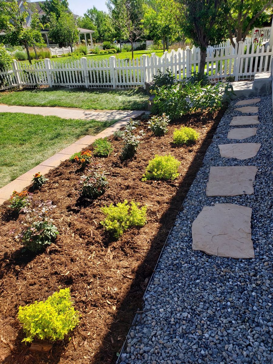 Mulch Installation for JS Landscaping Colorado in Denver, CO