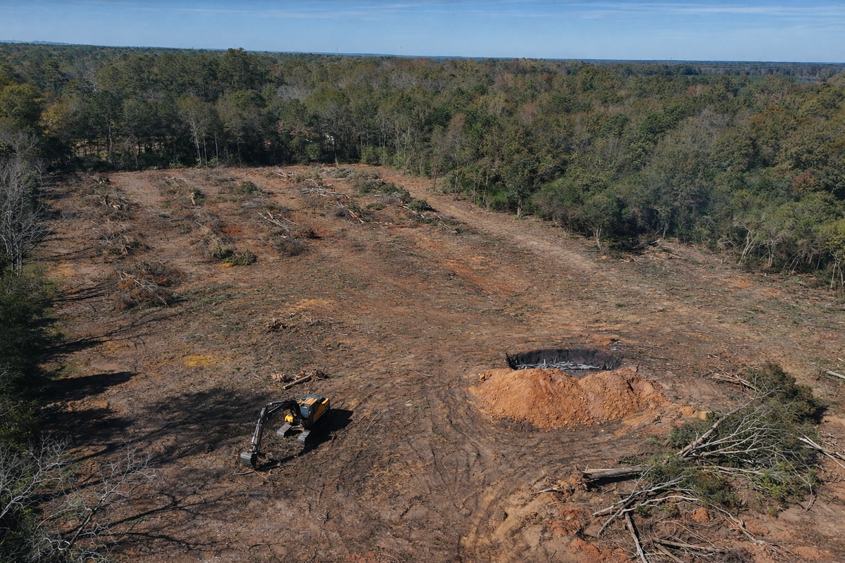 Foundation Excavation for Bryant's Land Services in Forsyth, GA
