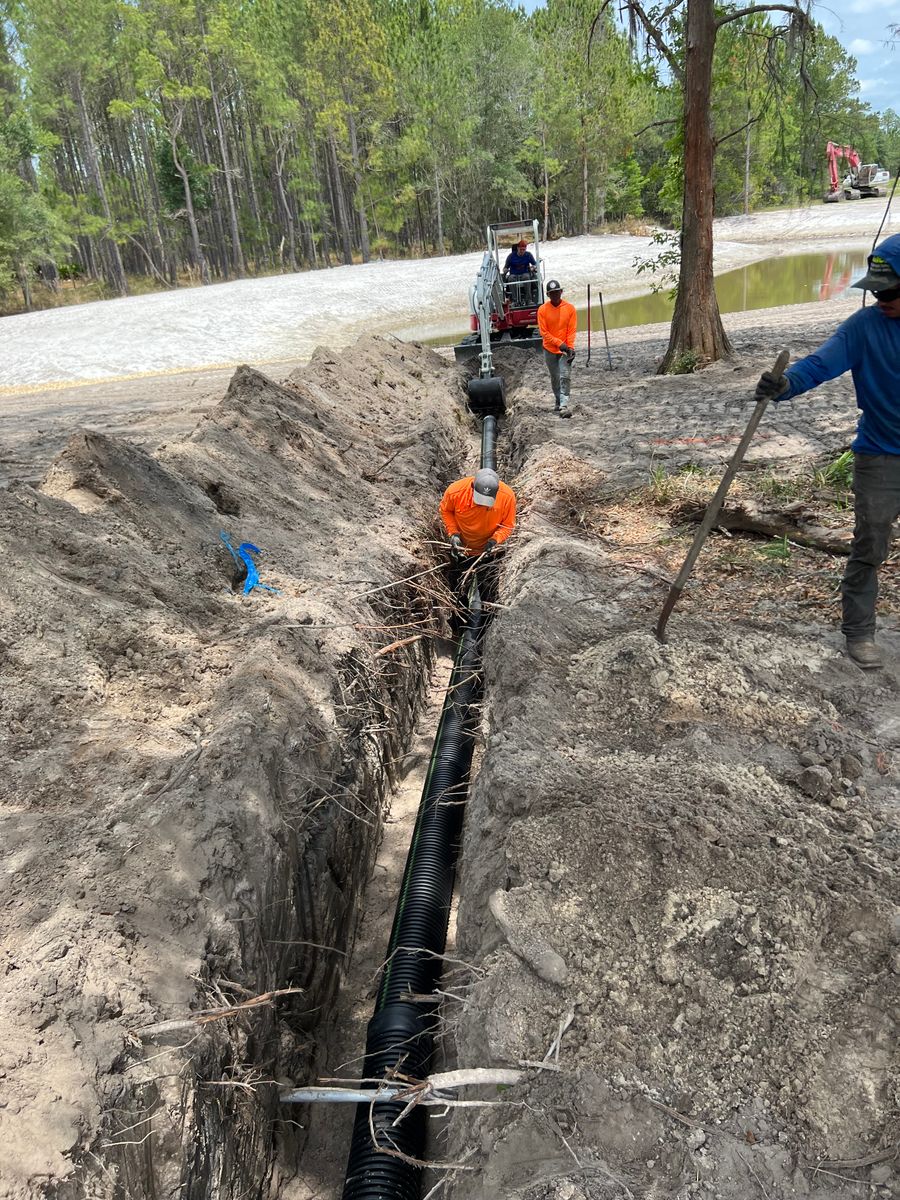 Water management/drain installation for Roberts Lawn & Landscape in Cross City, FL