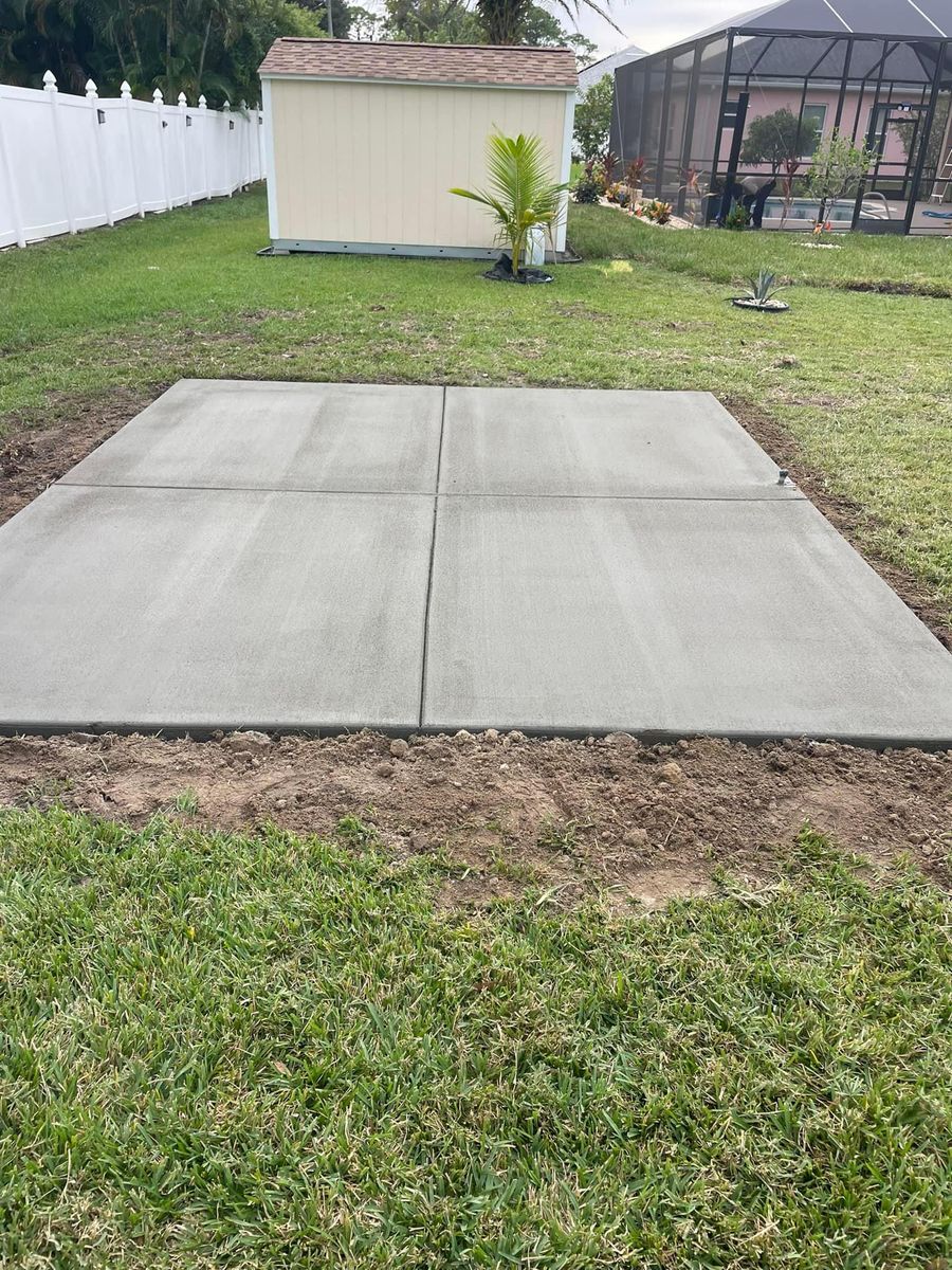 Concrete Slab Installation for Green Hammer Concrete in Palm Bay, Florida