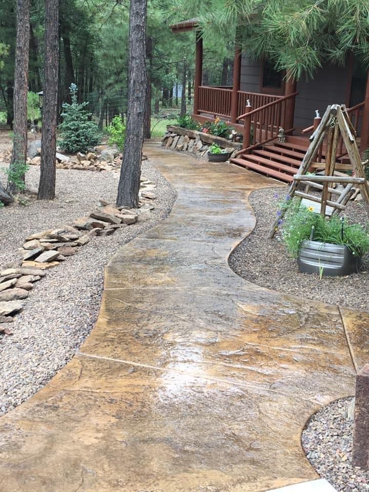 Stamped Concrete Installation for Church Concrete in Rimrock, AZ