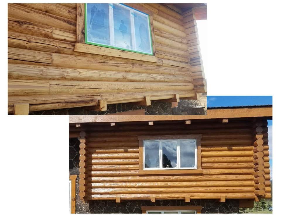 Staining for True Blue Logworks LLC in Corvallis, MT