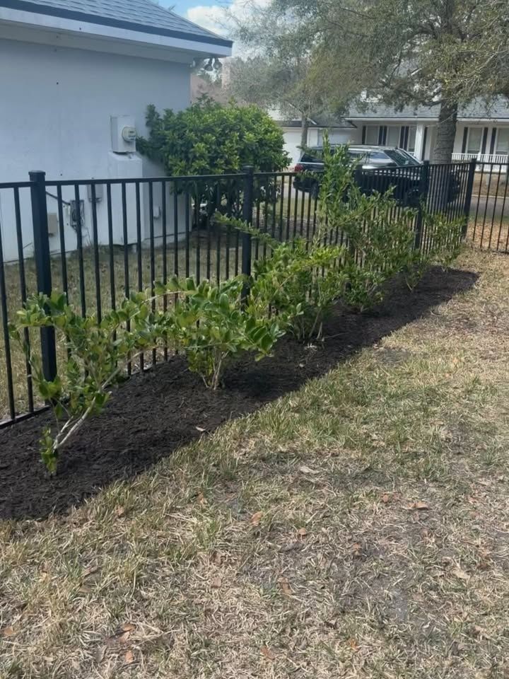 Mulch Installation for Whole 9 Yards Services LLC in Green Cove Springs, FL