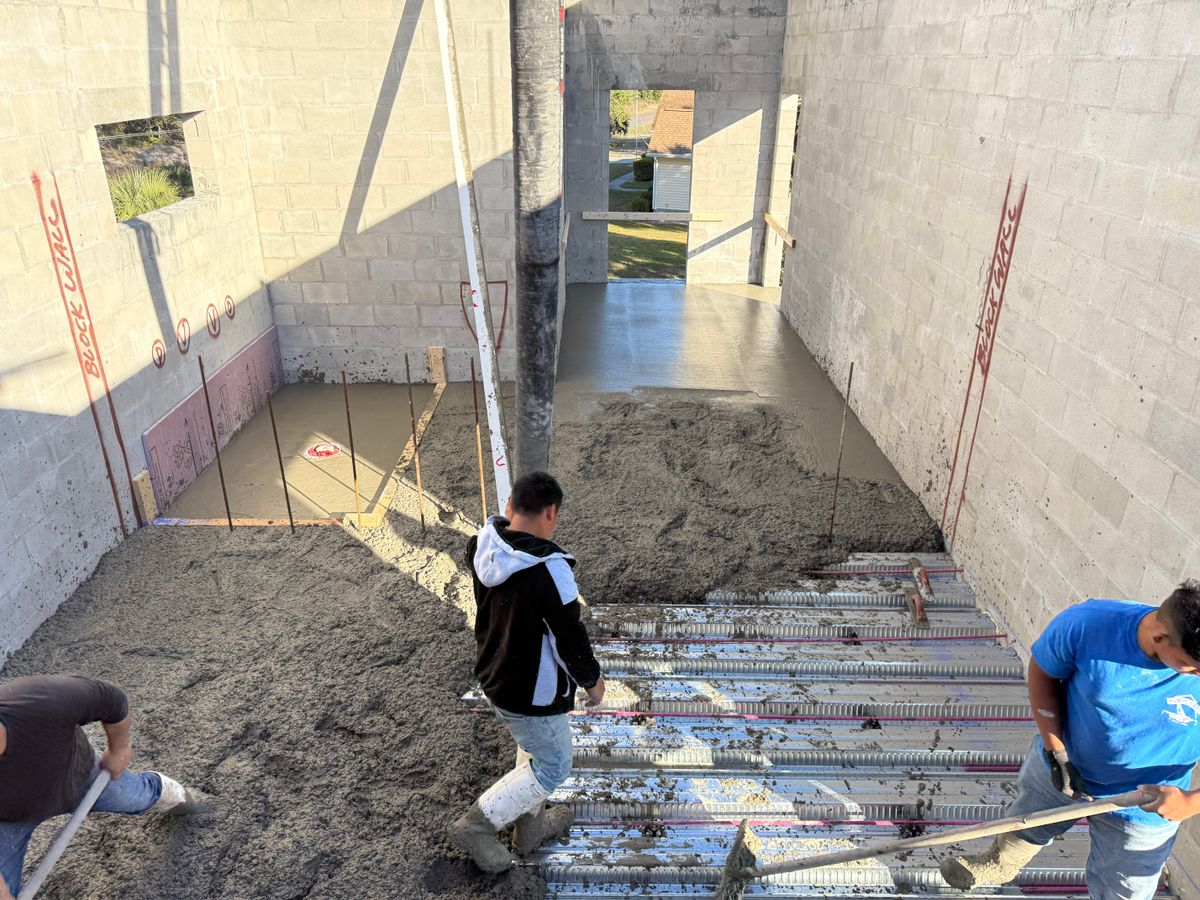 Concrete Slab Construction for Sloan's Concrete in Hilliard, FL