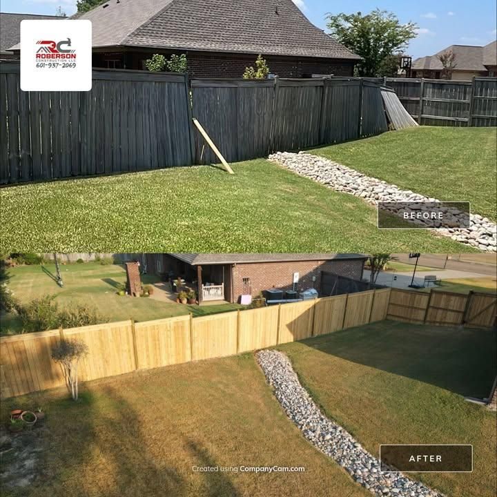 Residential Fence Services for Roberson Construction in Jackson, MS