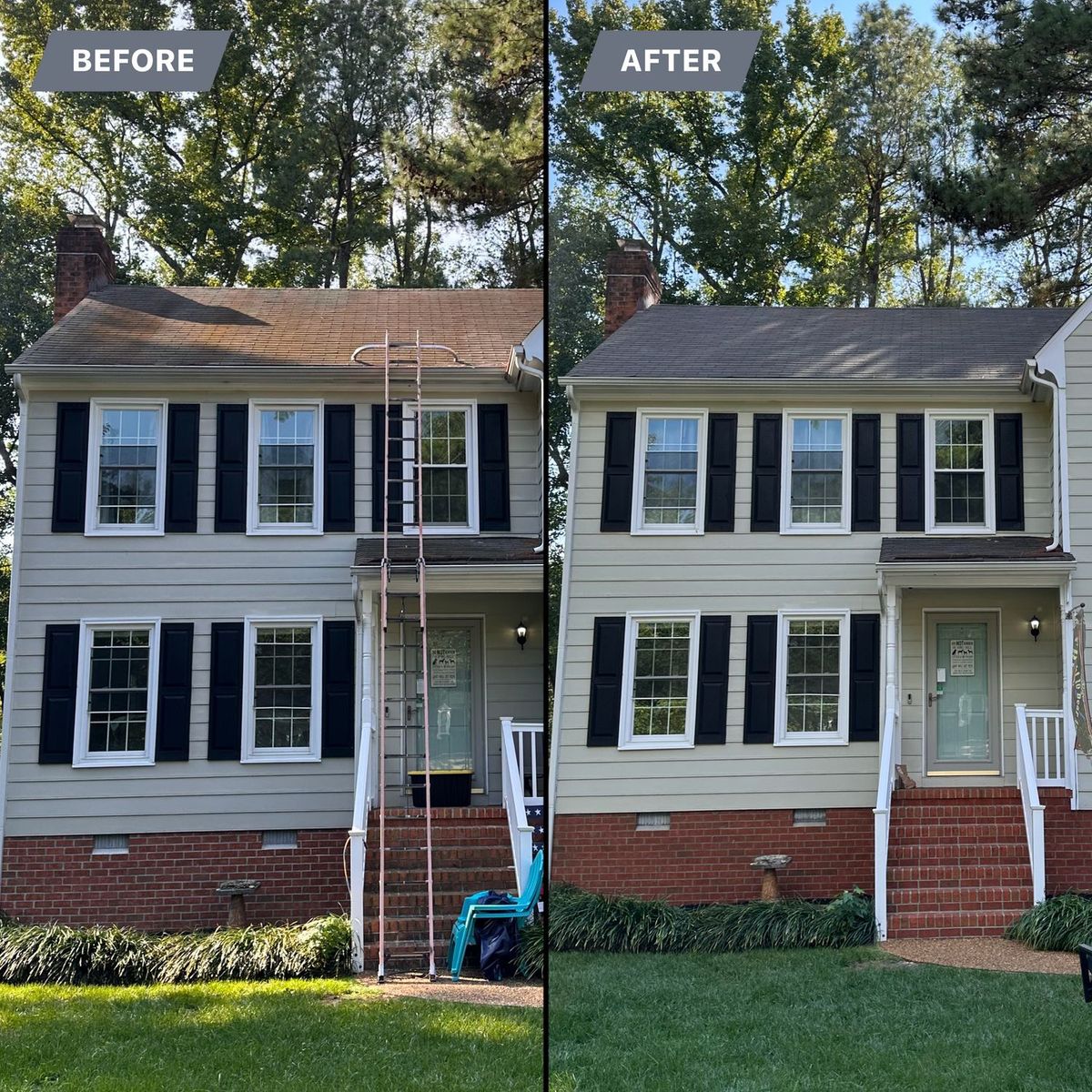 Roof Soft Wash for LeafTide Solutions in Richmond, VA