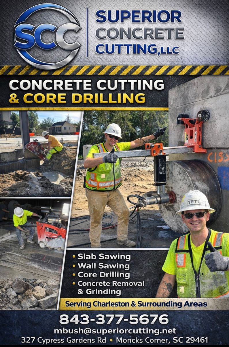 Core Drilling for Superior Concrete Cutting in Charleston, SC
