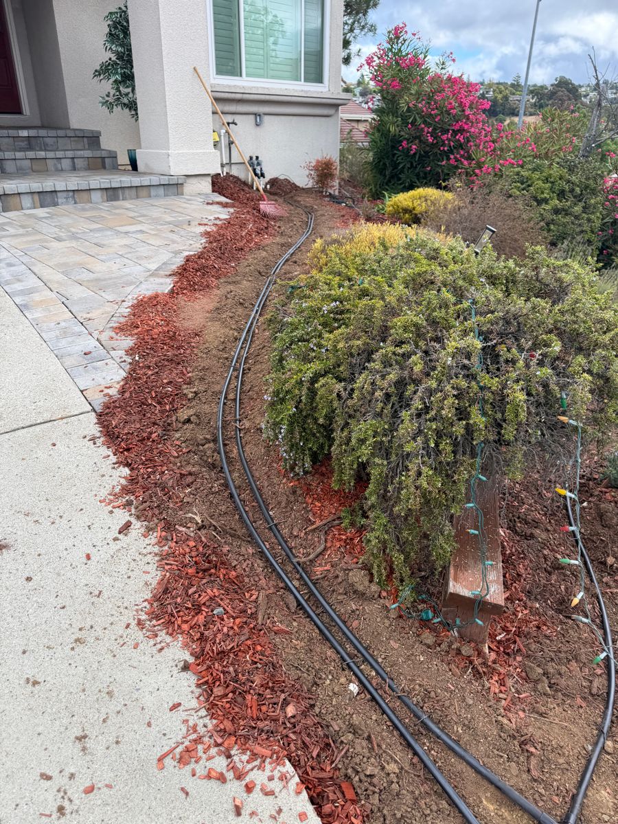 Mulch Installation for CBA Landscaping in Hayward, CA