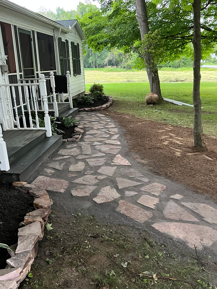 Walkways for Denicola’s Lawn Care in Oxbow,  NY