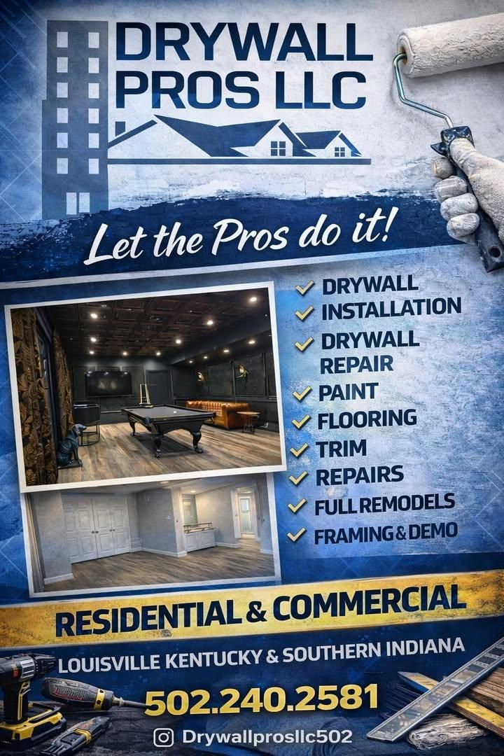 Drywall Installation for Drywall Pros in Louisville, KY