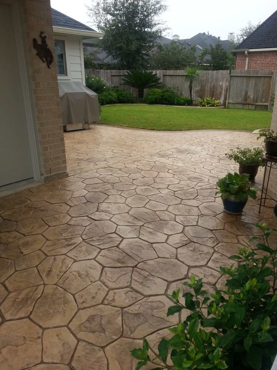Stamped Concrete Installations for Texas Curb N Borders in Houston, TX