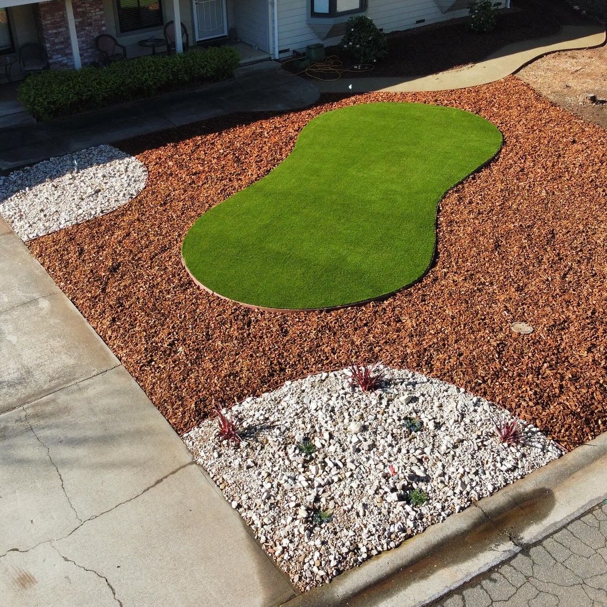 Artificial turf installation for Diamond Landscape & Hardscape in Diamond Springs, CA