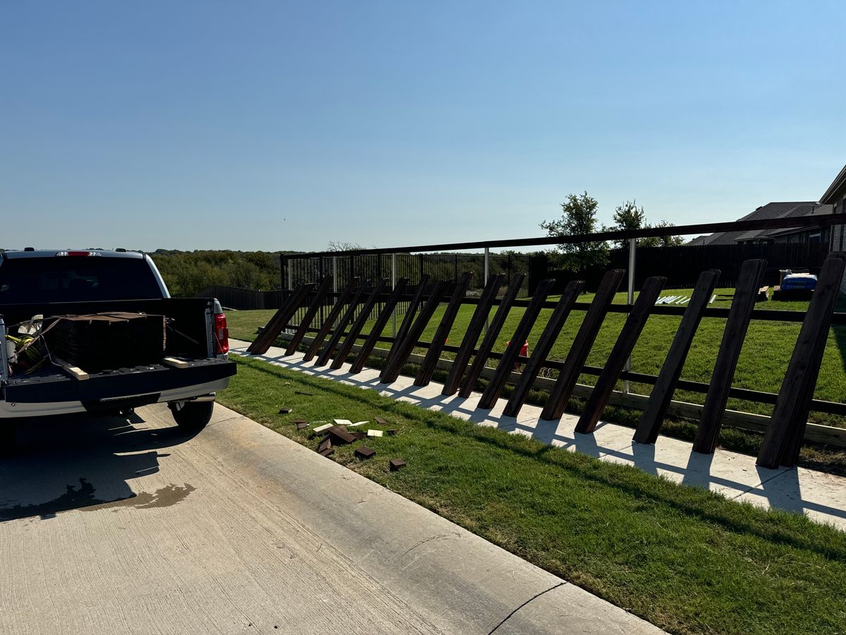 Fence Installation for Westside Fence and Stain in Plano, TX