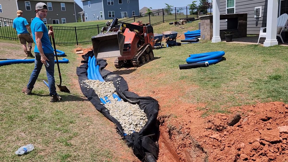 French Drains for Drain My lawn in Monroe, NC